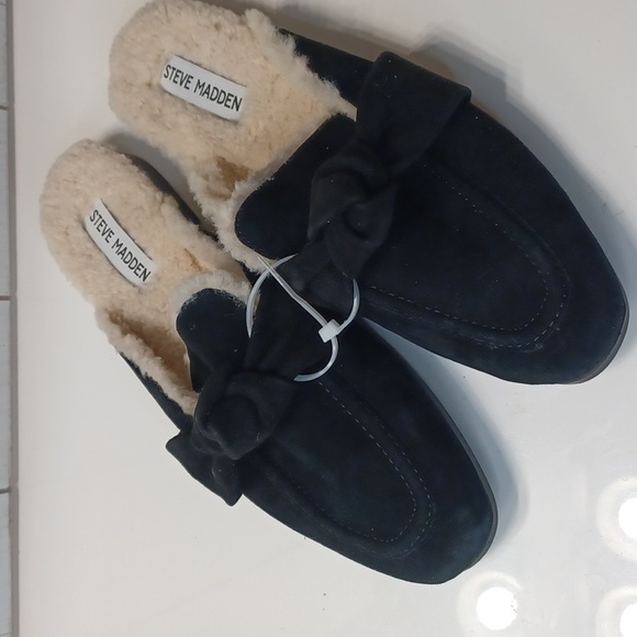 Steve Madden Chart black women's Mules $100 NEW - Picture 1 of 6